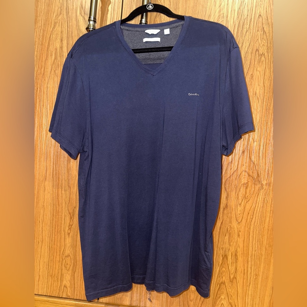 Set of 2 - Calvin Klein - Short Sleeve T-Shirts -Pima Cotton- 1 Black-1 Navy- XL